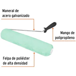 Rodillo para Pintar 12" Superficie Poca rugosas Diametro 37.8mm Espesor 15mm, ROPI-1215 13881 Truper Truper-Rodillo para Pintar 