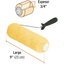 Rodillo para Pintar 9" Superficie rugosas Diametro 37.8mm Espesor 19mm, ROPI-920 13877 Truper Truper-Rodillo para Pintar 9" Supe