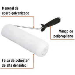 Rodillo para Pintar 9" Superficie Lisas Diametro 37.8mm Espesor 9.5mm, ROPI-910 13875 Truper Truper-Rodillo para Pintar 9" Super