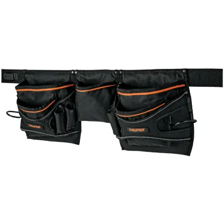 Portaherramientas 20 Compartimientos Poliester Forro PVC con cinturon, Truper 15314 Truper-Portaherramientas 20 Compartimientos 