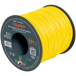 Hilo Redondo para desbrozadora 3mm x280M Carrete, HTR5-105 17650 Truper Truper-Hilo Redondo para desbrozadora 3mm x280M Carrete,