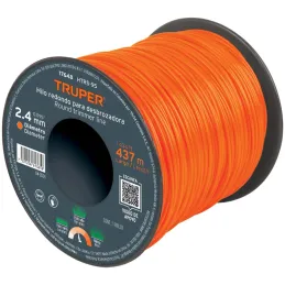 Hilo Redondo para desbrozadora 2.4mm x437M Carrete, HTR5-95 17648 Truper Truper-Hilo Redondo para desbrozadora 2.4mm x437M Carre