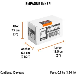 Grapas 5/16" Corona 29/64" Calibre 25 x1000u para Engrapadora ET-21 ET-21P, ET-21-5/16 17971 Truper Truper-Grapas 5/16" Corona 2