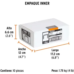 Grapas 9/16" Corona 27/64" Calibre 24 para Engrapadora ET-50 ET-50X ET-50P, ET-50-9/16 17969 Truper Truper-Grapas 9/16" Corona 2