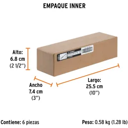 Limas Triangulo Bastardas 5" Ancho 1/2", Mango de Polipropileno, LTP-5M 10917 Truper Truper-Limas Triangulo Bastardas 5" Ancho 1