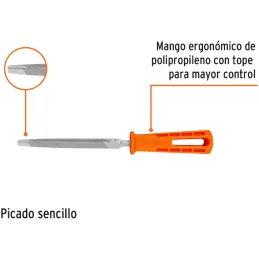 Limas Triangulo Bastardas 4" Ancho 3/8", Mango de Polipropileno, LTP-4M 10916 Truper Truper-Limas Triangulo Bastardas 4" Ancho 3