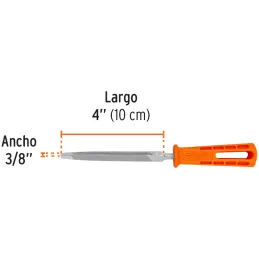 Limas Triangulo Bastardas 4" Ancho 3/8", Mango de Polipropileno, LTP-4M 10916 Truper Truper-Limas Triangulo Bastardas 4" Ancho 3