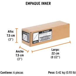 Limas Triangulo Bastardas 4" Ancho 3/8", Mango de Polipropileno, LTP-4M 10916 Truper Truper-Limas Triangulo Bastardas 4" Ancho 3