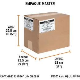 Limas Triangulo Bastardas 4" Ancho 3/8", Mango de Polipropileno, LTP-4M 10916 Truper Truper-Limas Triangulo Bastardas 4" Ancho 3
