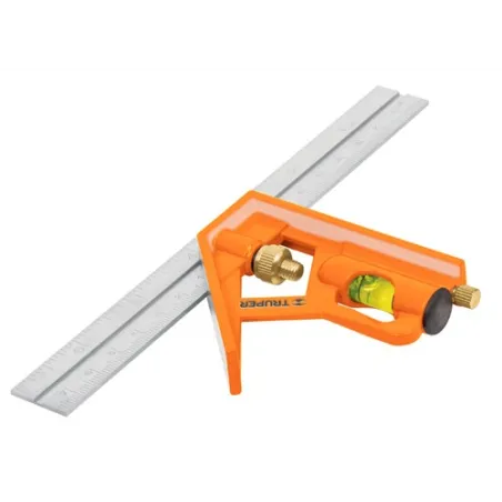  Escuadra de Combinacion 6", Acero Inoxidable, Para Angulos de 45 y 90 Grados, ECT-6 14369 Truper 12.20339 Escuadra de Combinaci