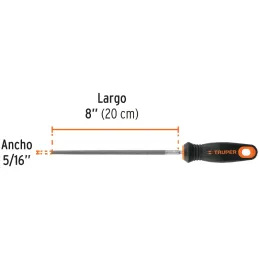 Limas Redonda Bastardas 8" Espesor 5/16", Mango Comfort Grip, LRB-8T 15316 Truper Truper-Limas Redonda Bastardas 8" Espesor 5/16
