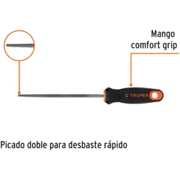 Limas Redonda Bastardas 6" Espesor 1/4", Mango Comfort Grip, LRB-6T 15315 Truper Truper-Limas Redonda Bastardas 6" Espesor 1/4",