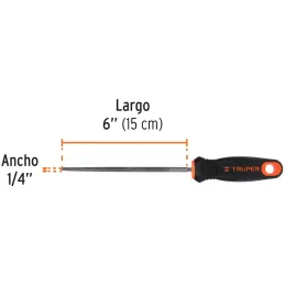 Limas Redonda Bastardas 6" Espesor 1/4", Mango Comfort Grip, LRB-6T 15315 Truper Truper-Limas Redonda Bastardas 6" Espesor 1/4",