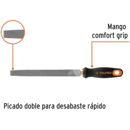 Limas Plana Bastardas 8" Ancho 3/4" Espesor 3/16", Mango Comfort Grip, LPB-8T 15311 Truper Truper-Limas Plana Bastardas 8" Ancho