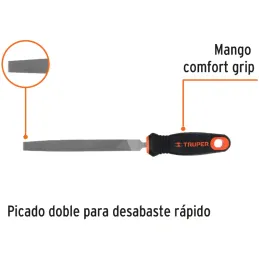 Limas Plana Bastardas 6" Ancho 5/8" Espesor 3/16", Mango Comfort Grip, LPB-6T 15309 Truper Truper-Limas Plana Bastardas 6" Ancho