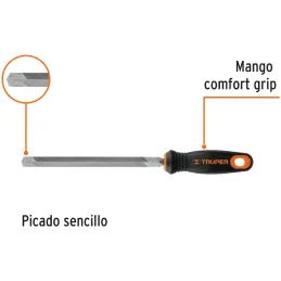 Limas Triangulo Bastardas 8" Ancho 11/16, Mango Comfort Grip, LPT-8T 15308 Truper Truper-Limas Triangulo Bastardas 8" Ancho 11/1