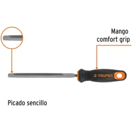 Limas Triangulo Bastardas 6" Ancho 9/16, Mango Comfort Grip, LPT-6T 15307 Truper Truper-Limas Triangulo Bastardas 6" Ancho 9/16,