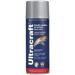 Pintura en Spray Ultracraft Aluminio Metalico, 400ml, secado rapido libre de Plomo, PA-AL-U 40030 Truper Truper-Pintura en Spray