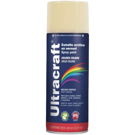 Pintura en Spray Ultracraft Marfil, 400ml, secado rapido libre de Plomo, PA-MA-U 40025 Truper Truper-Pintura en Spray Ultracraft
