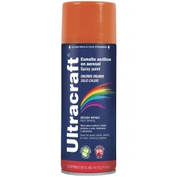 Pintura en Spray Ultracraft Naranja, 400ml, secado rapido libre de Plomo, PA-NA-U 40036 Truper Truper-Pintura en Spray Ultracraf
