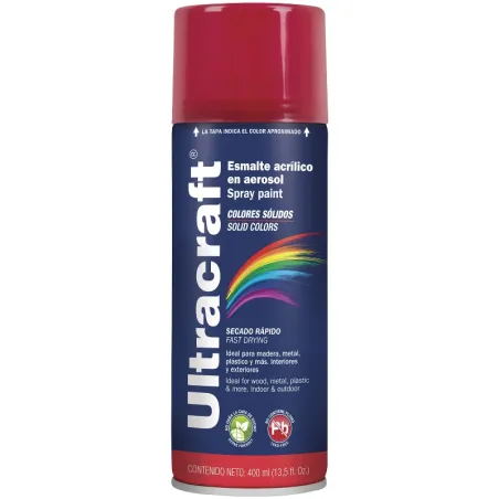 Pintura en Spray Ultracraft Rojo Fuego, 400ml, secado rapido libre de Plomo, PA-RF-U 40031 Truper Truper-Pintura en Spray Ultrac