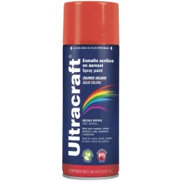 Pintura en Spray Ultracraft Rojo Brillante, 400ml, secado rapido libre de Plomo, PA-RB-U 40024 Truper Truper-Pintura en Spray Ul