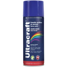 Pintura en Spray Ultracraft Azul Marino, 400ml, secado rapido libre de Plomo, PA-AM-U 40033 Truper Truper-Pintura en Spray Ultra