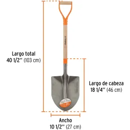 Lampas Cuchara Classic 40-1/2" 27x46x103cm PuñoY Metalico Truper 11169 Truper-Lampas Cuchara Classic 40-1/2" 27x46x103cm PuñoY M