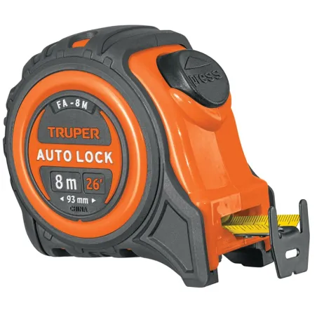 Winchas Flexometro Auto-Lock 8M MedicionAmbosLados TPR ABS Truper 10749 Truper-Winchas Flexometro Auto-Lock 8M MedicionAmbosLado
