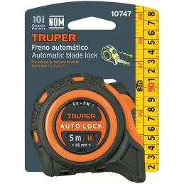 Winchas Flexometro Auto-Lock 5M MedicionAmbosLados TPR ABS Truper 10747 Truper-Winchas Flexometro Auto-Lock 5M MedicionAmbosLado