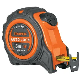 Winchas Flexometro Auto-Lock 5M MedicionAmbosLados TPR ABS Truper 10747 Truper-Winchas Flexometro Auto-Lock 5M MedicionAmbosLado