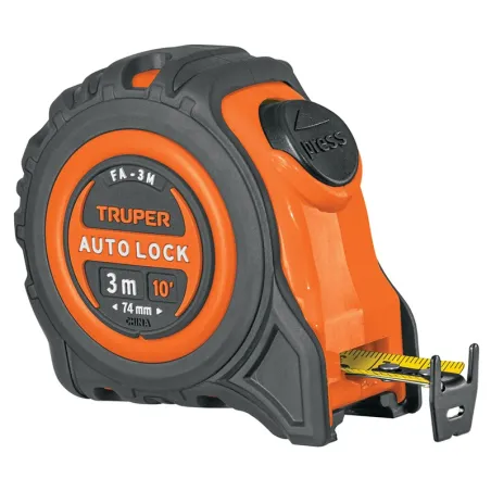 Winchas Flexometro Auto-Lock 3M MedicionAmbosLados TPR ABS Truper 10746 Truper-Winchas Flexometro Auto-Lock 3M MedicionAmbosLado