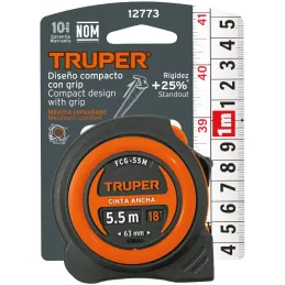 Winchas Flexometro Compactas 5.5M MedicionAmbosLados TPR ABS Truper 12773 Truper-Winchas Flexometro Compactas 5.5M MedicionAmbos
