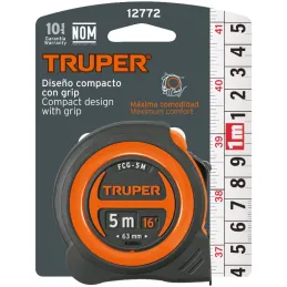 Winchas Flexometro Compactas 5M MedicionAmbosLados TPR ABS Truper 12772 Truper-Winchas Flexometro Compactas 5M MedicionAmbosLado