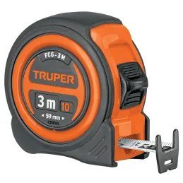 Winchas Flexometro Compactas 3M MedicionAmbosLados TPR ABS Truper 12771 Truper-Winchas Flexometro Compactas 3M MedicionAmbosLado