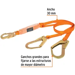 Linea de Vida con absorbedor de impacto, Doble Brazo, MFA 158kg, CAB-5432-18 14454 Truper Truper-Linea de Vida con absorbedor de