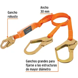 Linea de Vida con absorbedor de impacto, Doble Brazo, MFA 1632kg, Certificacion ANSI, CAB-5432-18-A 10509 Truper Truper-Linea de