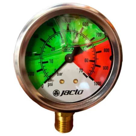 Manometro de Glicerina 0-70BAR 0-1000PSI DN63 Conexión 1/4 Jacto Jacto-Manometro de Glicerina 0-70BAR 0-1000PSI DN63 Conexion 1/