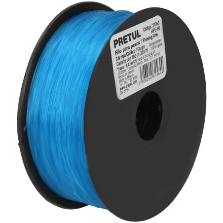 Hilo para Pesca 100m Calibre 0.6mm Tension 15.4kg, para Albañileria Pesca Plomeria, HIPE-60 27063 Truper Pretul-Hilo para Pesca 