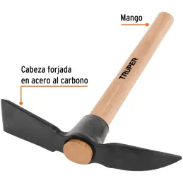 Pico Talacho 14", Mango de Hickory Americano, en acero al carbono, TJA-2 10927 Truper Truper-Pico Talacho 14", Mango de Hickory 