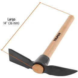 Pico Talacho 14", Mango de Hickory Americano, en acero al carbono, TJA-2 10927 Truper Truper-Pico Talacho 14", Mango de Hickory 