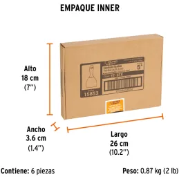 Espatula Flexible 5" Mango Ergonomico, en acero inoxidable, para usarse en alimentos, ET-5FX 15853 Truper Truper-Espatula Flexib