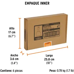 Espatula Flexible 4" Mango Ergonomico, en acero inoxidable, para usarse en alimentos, ET-4FX 15852 Truper Truper-Espatula Flexib