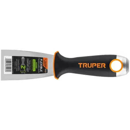 Espatula Flexible 2" Mango Ergonomico, en acero inoxidable, para usarse en alimentos, ET-2FX 15850 Truper Truper-Espatula Flexib
