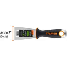 Espatula Flexible 2" Mango Ergonomico, en acero inoxidable, para usarse en alimentos, ET-2FX 15850 Truper Truper-Espatula Flexib