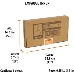 Espatula Flexible 2" Mango Ergonomico, en acero inoxidable, para usarse en alimentos, ET-2FX 15850 Truper Truper-Espatula Flexib