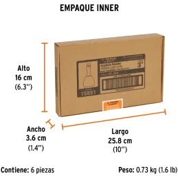 Espatula Flexible 3" Mango Ergonomico, en acero inoxidable, para usarse en alimentos, ET-3FX 15851 Truper Truper-Espatula Flexib