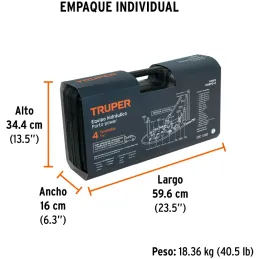Expansor Hidraulico, 4 Toneladas, Uso Rudo, Para Reparacion de Carrocerias, PORPO-4 14963 Truper Truper-Expansor Hidraulico, 4 T