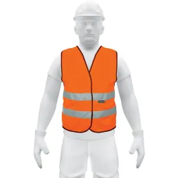Chaleco de Seguridad Unitalla Naranja Cintas 2" con cierre Alta Visibilidad, CHS-500N 13426 Truper Truper-Chaleco de Seguridad U