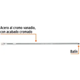 Extension, Encastre 1/2", Largo 24", acero al cromo vanadio, E-5466 13920 Truper Truper-Extension, Encastre 1/2", Largo 24", ace
